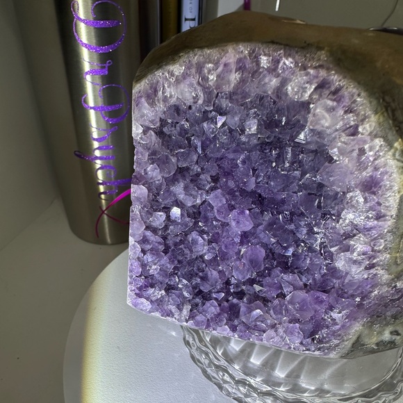 Amethyst Raw Freeform Goggles Sugar Points - AMYGOGGLE-001 138MM - Picture 7 of 8